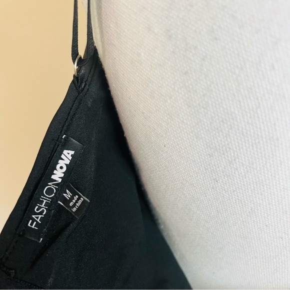 Fashion Nova Black Sequin Mesh Spiral Mini Dress - Picture 4 of 4